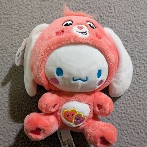 NWT Sanrio Hello Kitty & Friends x Care Bears Cinnamoroll x Love-a-Lot 8" Plush